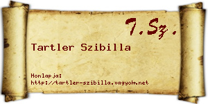 Tartler Szibilla névjegykártya